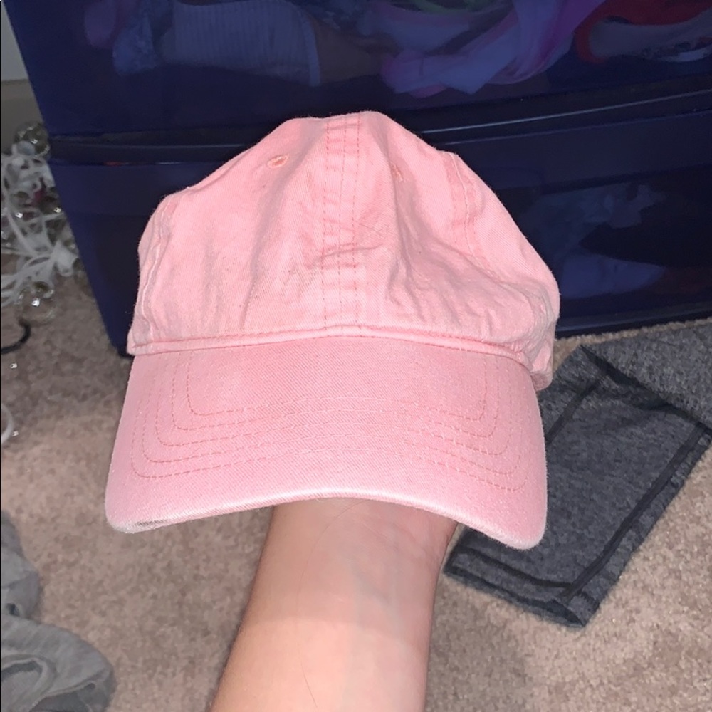 Baby pink baseball cap